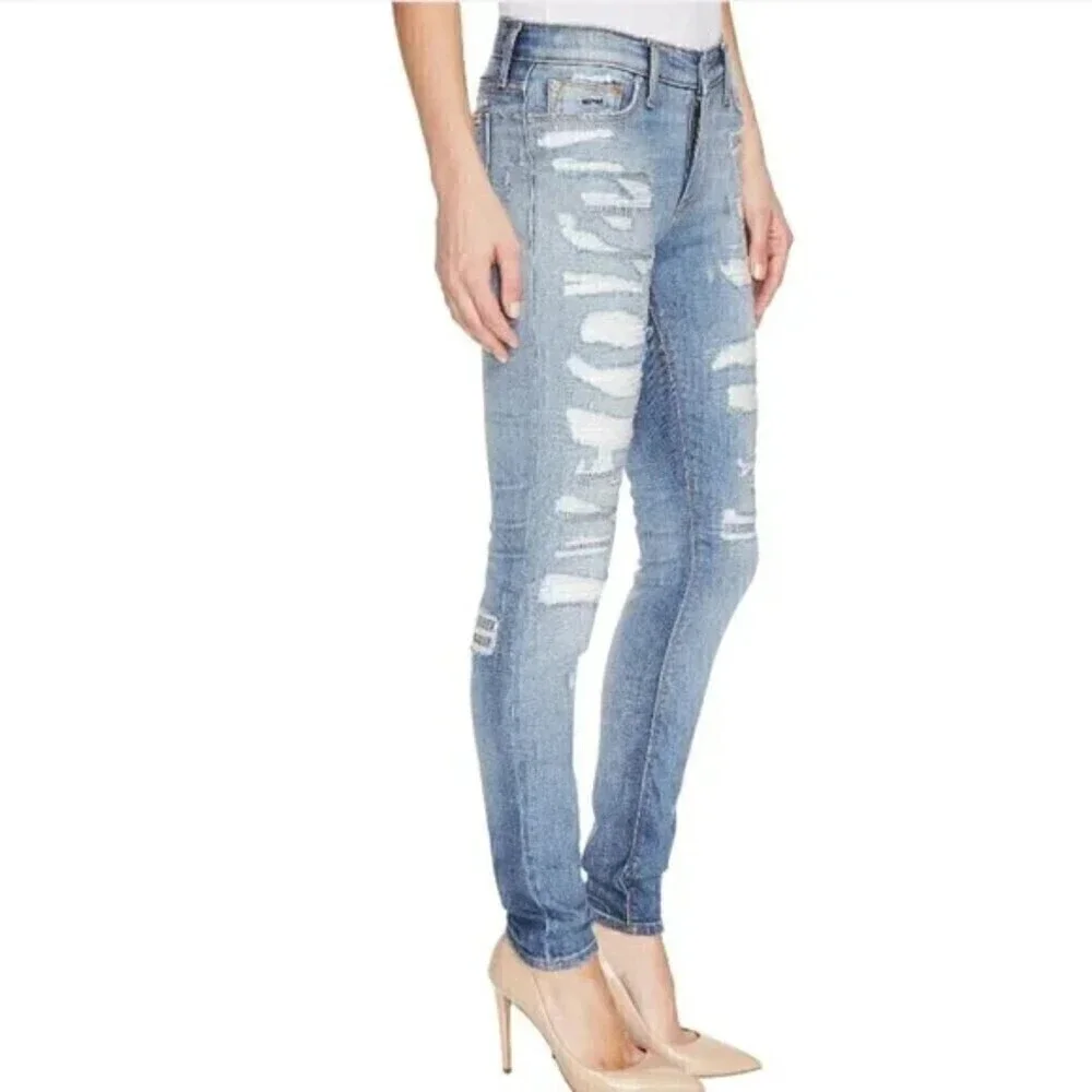 Hudson Nico Mid-Rise Southpaw Distressed Jeans - Picture 2 of 12